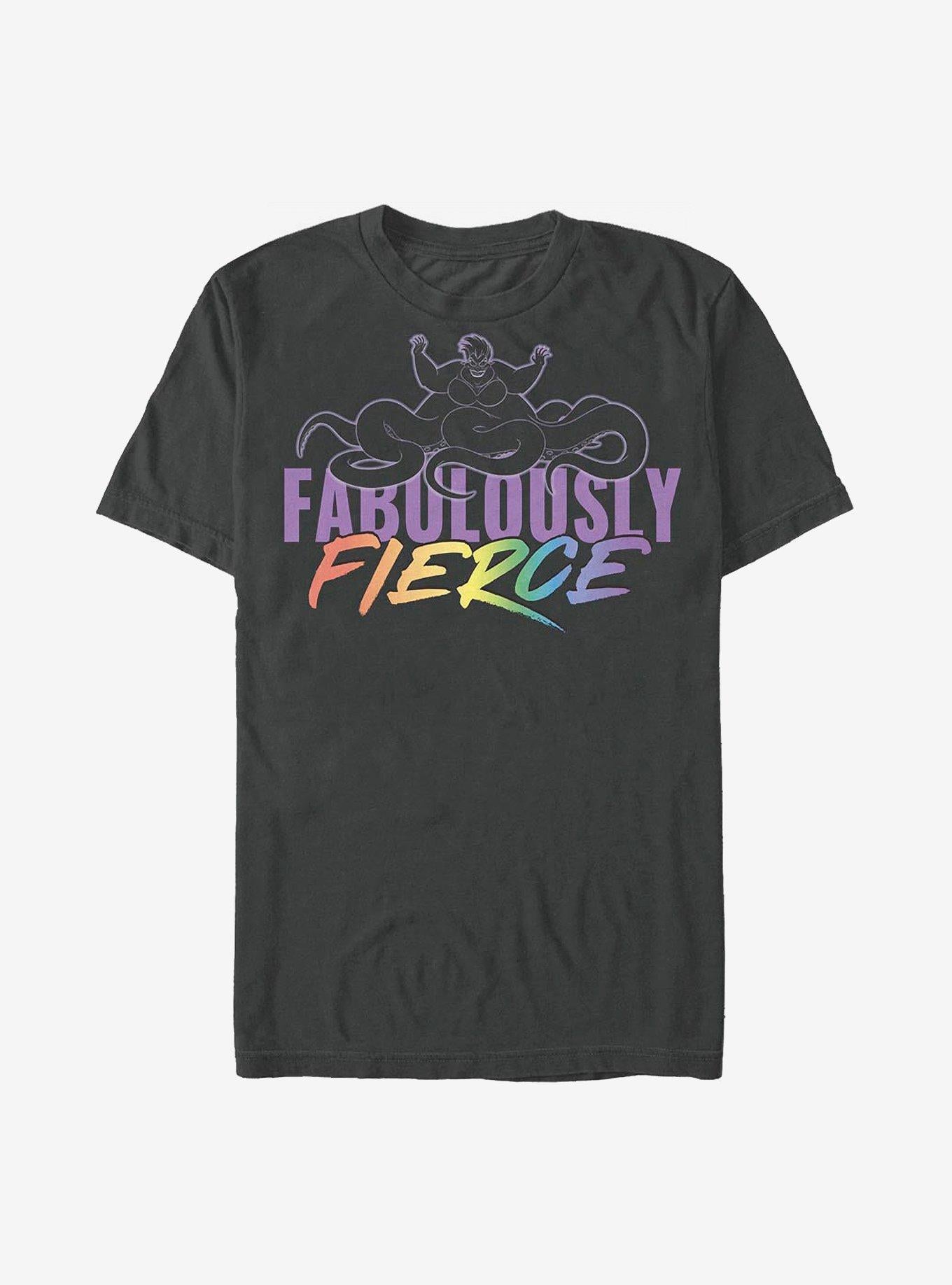 Disney The Little Mermaid Ursula Fabulously Fierce Rainbow T-Shirt | Trending Graphic Tee For Fans