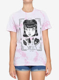 Spells Pink Tie-Dye Boyfriend Fit Girls By Lolle T-Shirt | Trending Graphic Tee For Fans