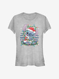 Disney Lilo & Stitch Holiday Lights Girls T-Shirt | Trending Graphic Tee For Fans