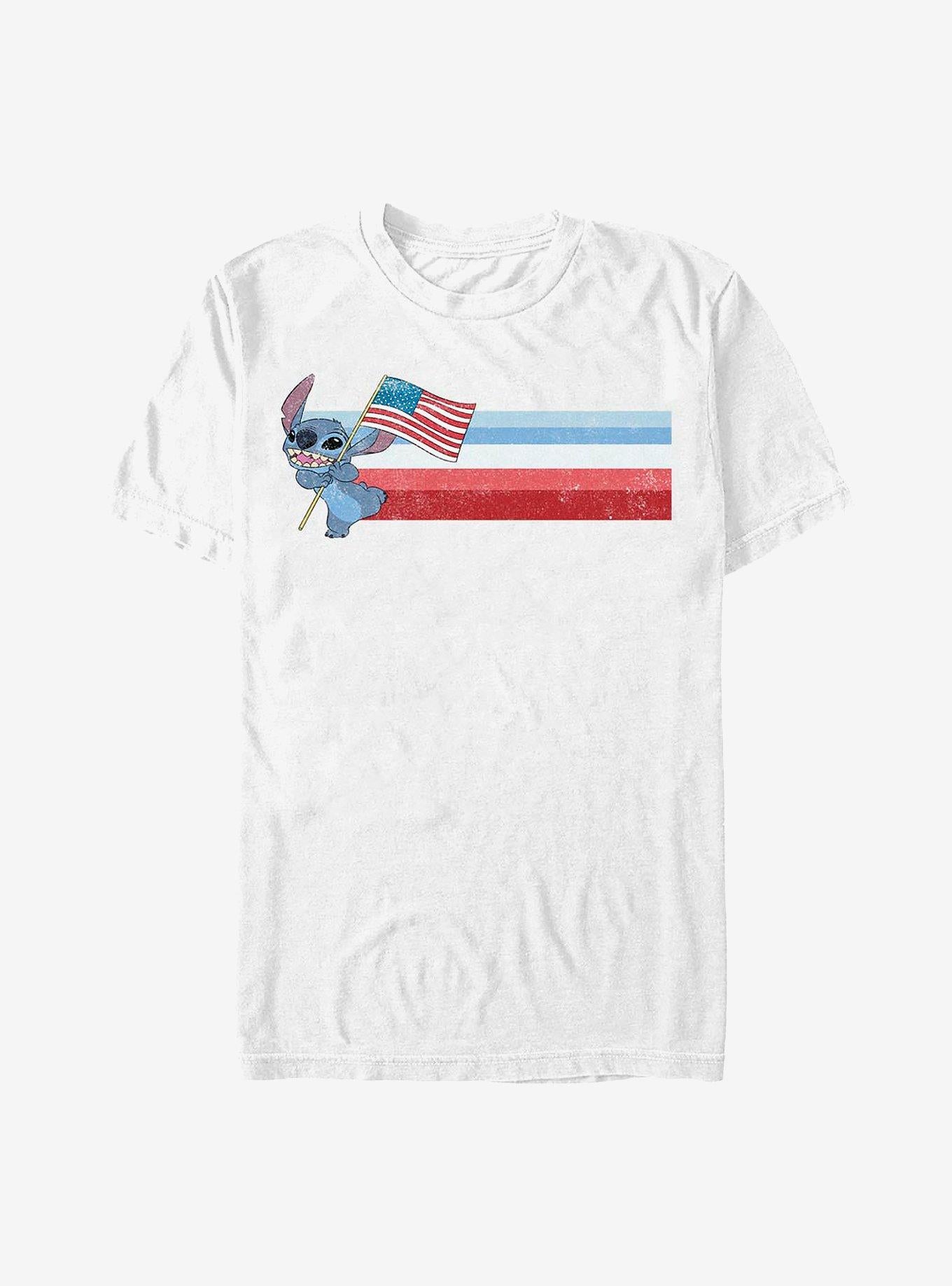 Disney Lilo & Stitch Flag Stitch T-Shirt | Trending Graphic Tee For Fans