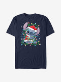 Disney Lilo & Stitch Holiday Lights T-Shirt | Trending Graphic Tee For Fans