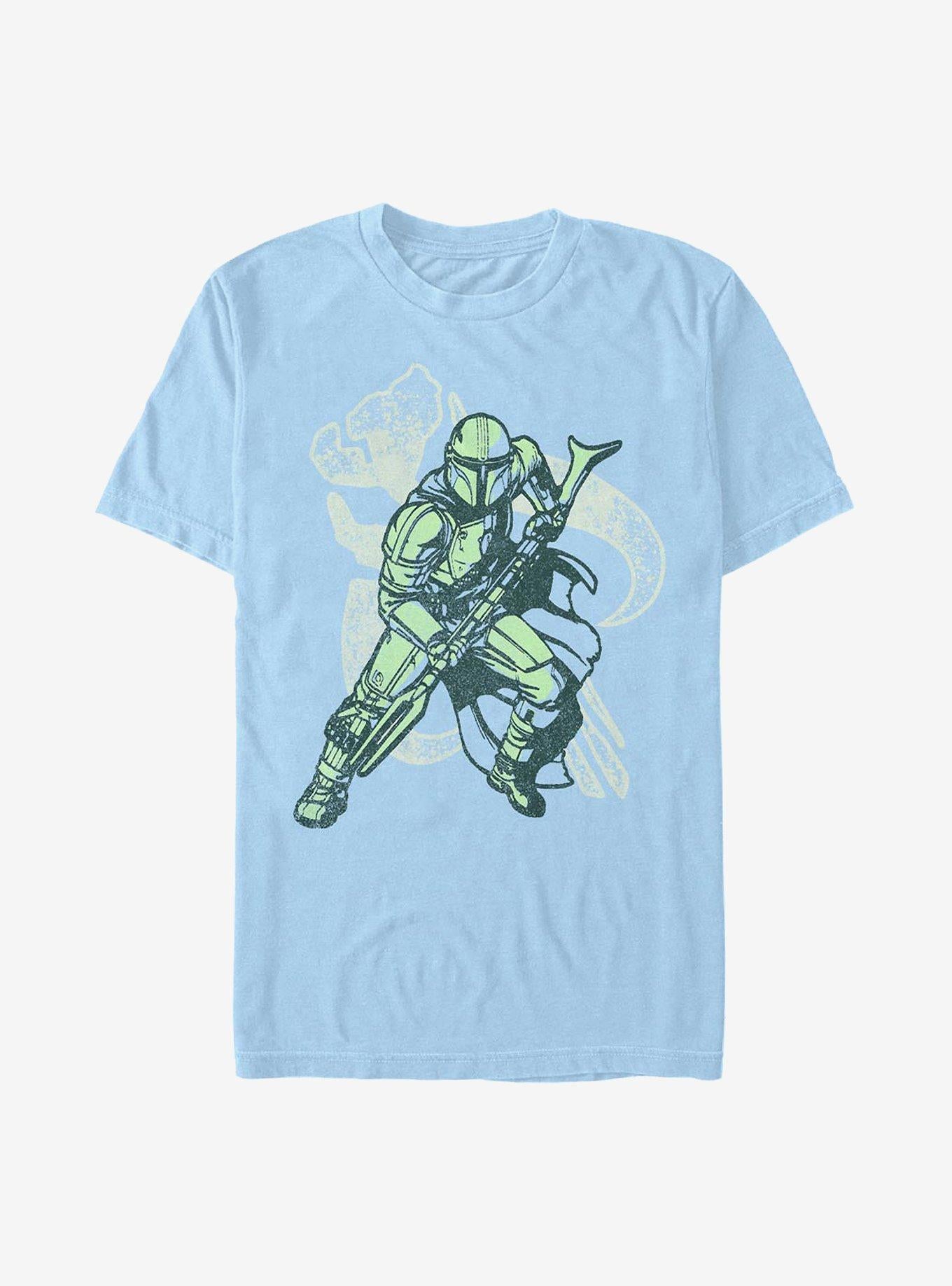 Star Wars The Mandalorian Mando Crest Pose T-Shirt | Trending Graphic Tee For Fans