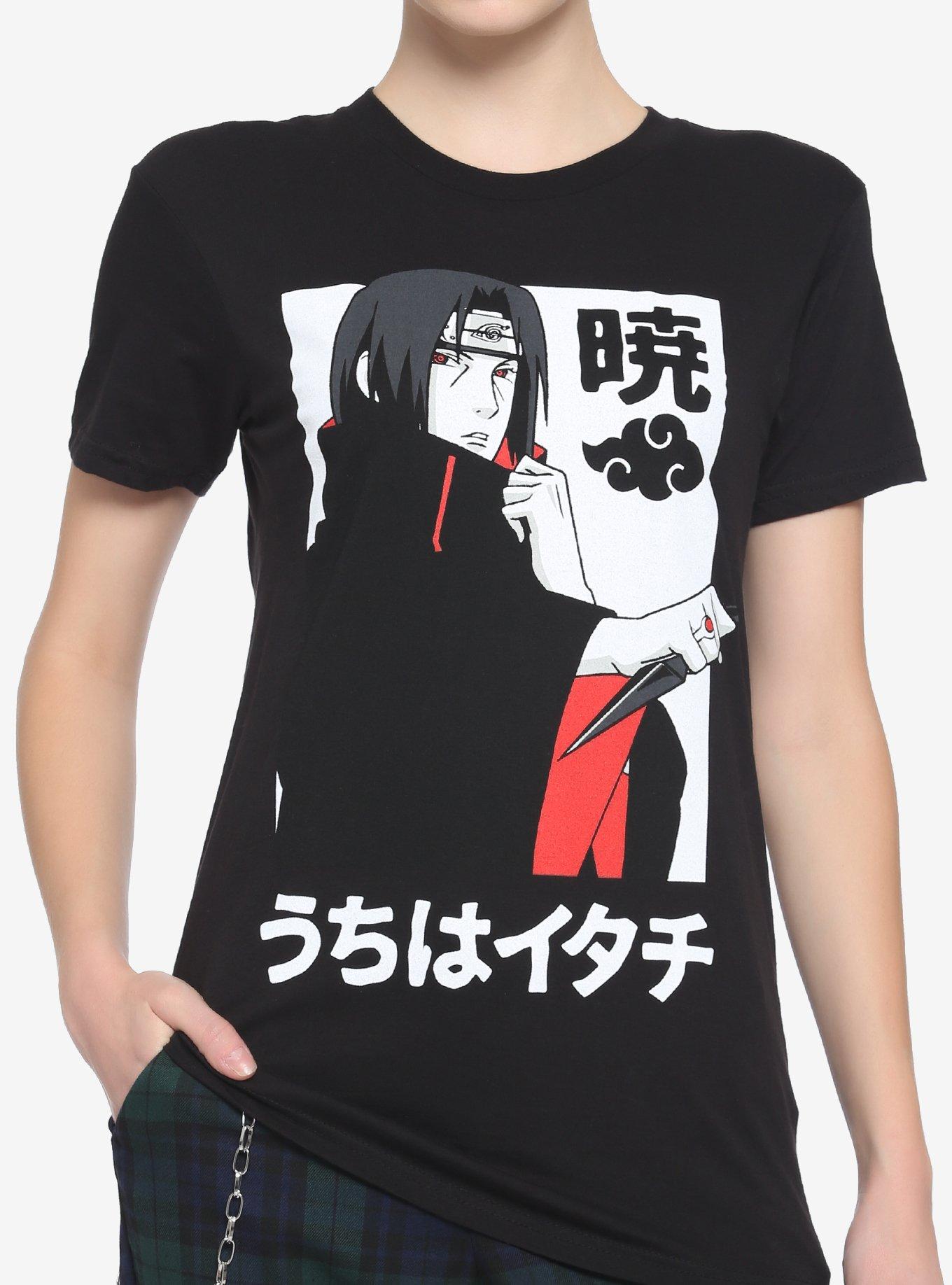 Naruto Shippuden Akatsuki Itachi Boyfriend Fit Girls T-Shirt | Trending Graphic Tee For Fans