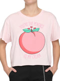 Peaches & Cream Girls Crop T-Shirt | Trending Graphic Tee For Fans