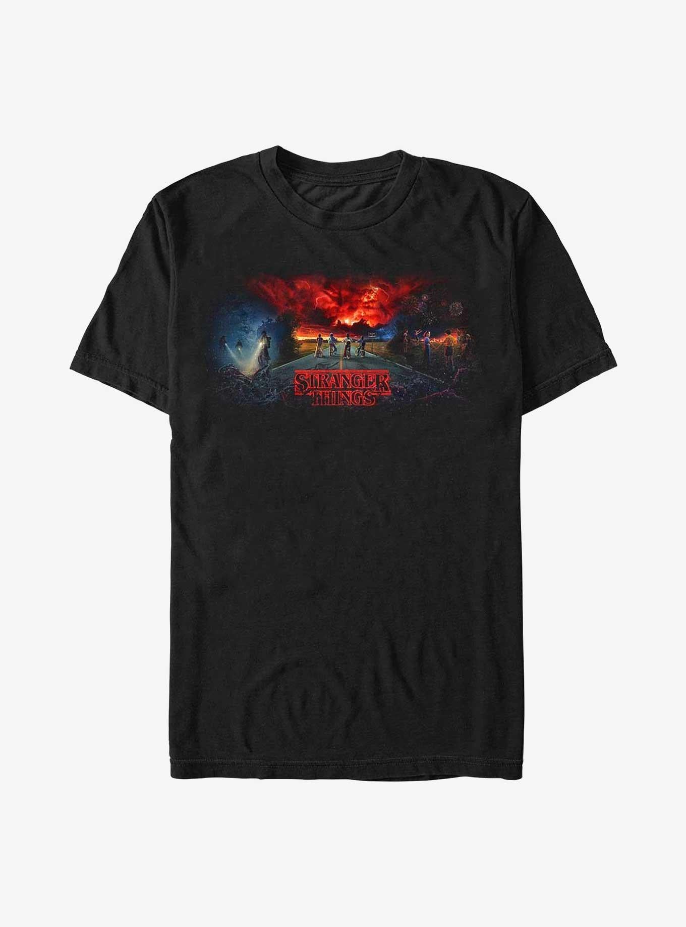 Stranger Things Stranger Tryptych T-Shirt | Trending Graphic Tee For Fans