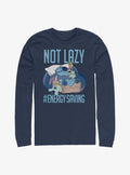 Disney Lilo & Stitch Not Lazy Energy Saving Long-Sleeve T-Shirt | Trending Graphic Tee For Fans