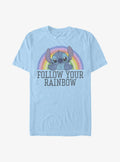 Disney Lilo & Stitch Follow Your Rainbow T-Shirt | Trending Graphic Tee For Fans
