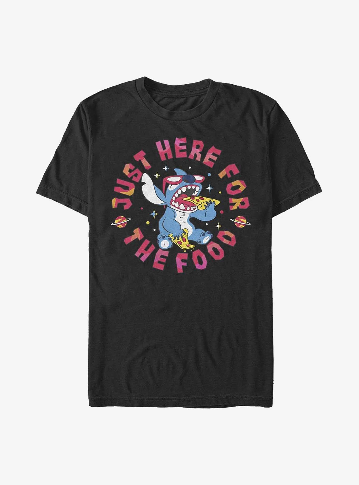 Disney Lilo & Stitch Just Here For The Food T-Shirt | Trending Graphic Tee For Fans