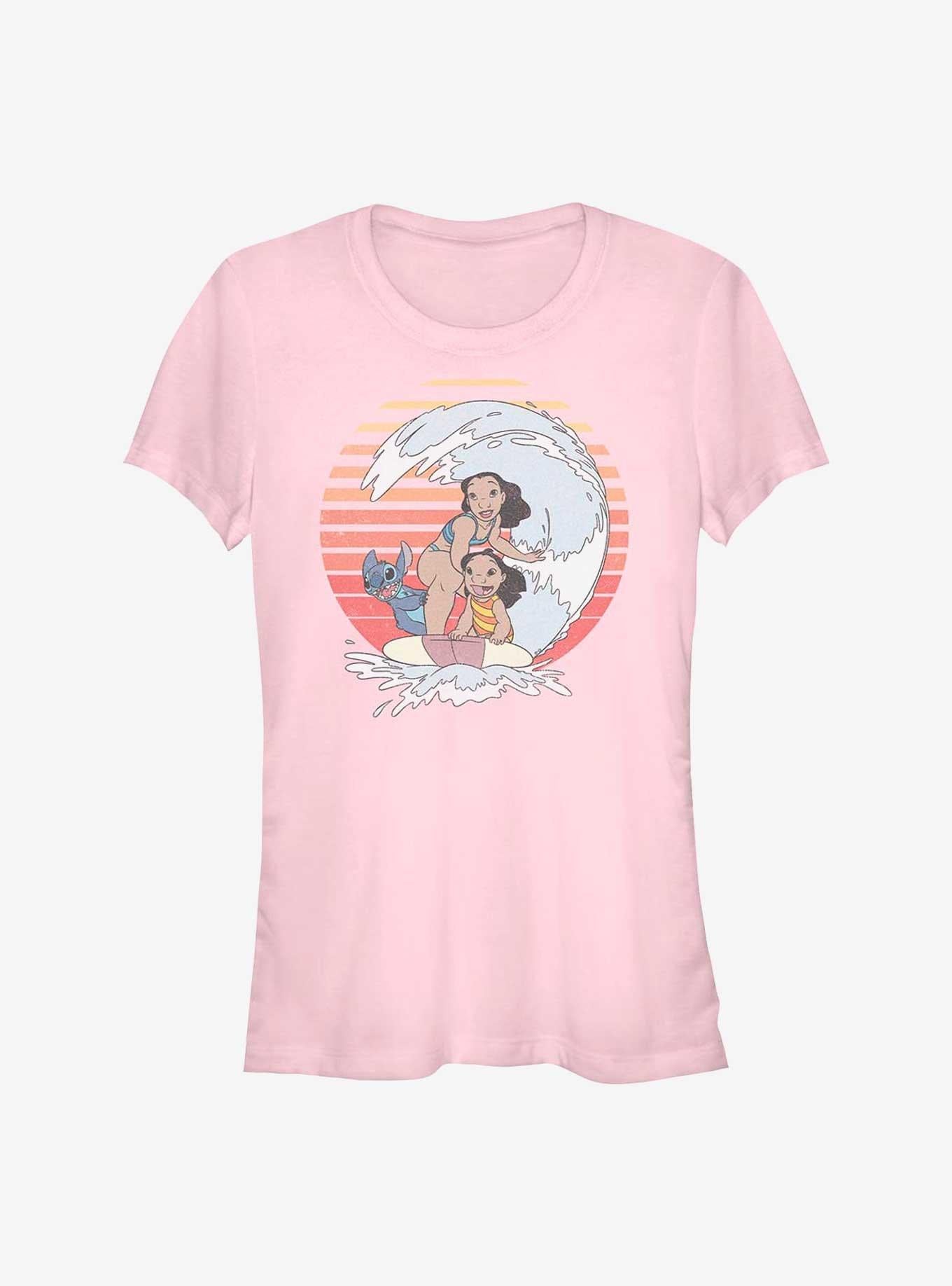 Disney Lilo & Stitch Retro Rainbow Girls T-Shirt | Trending Graphic Tee For Fans