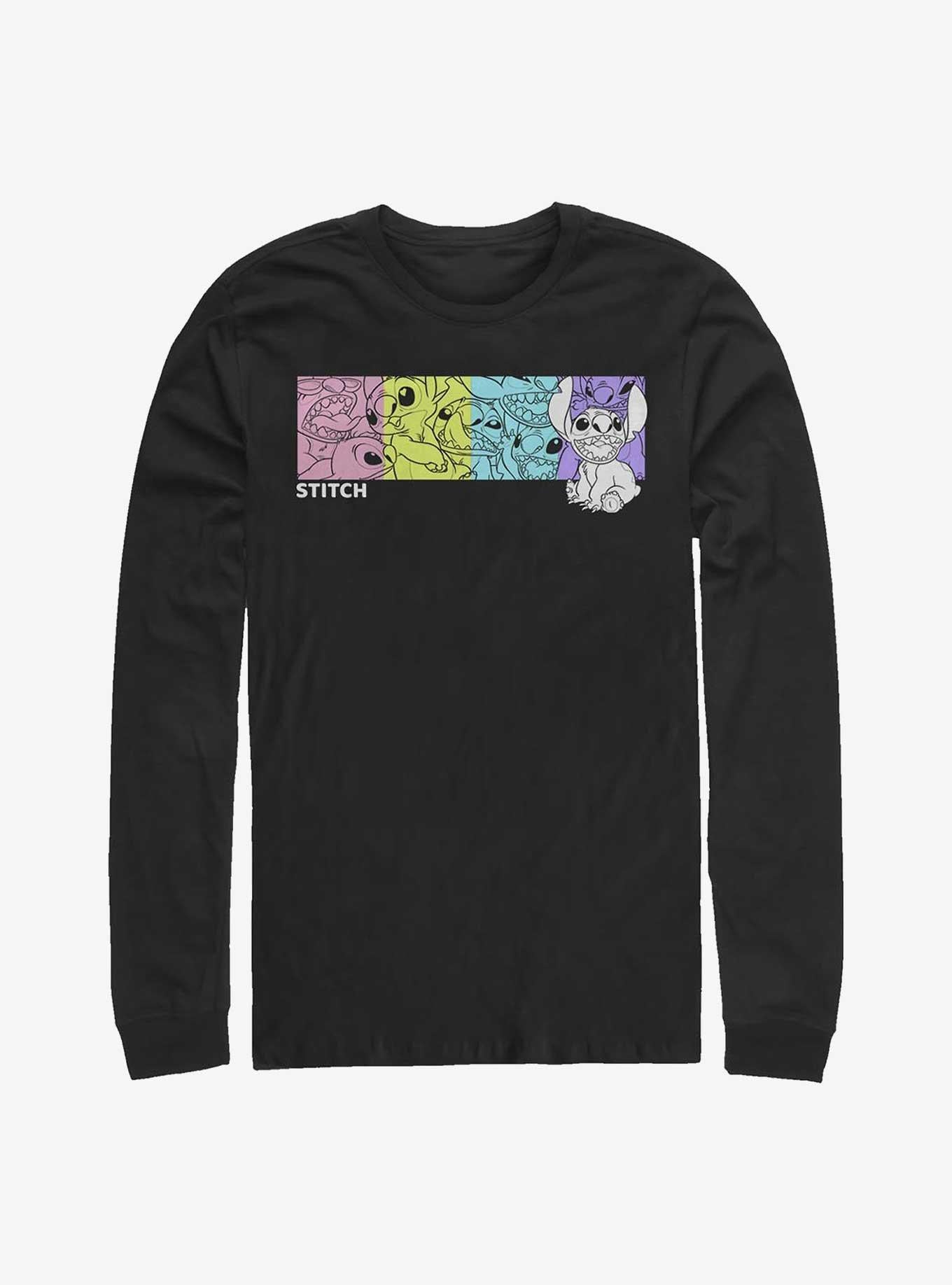 Disney Lilo & Stitch Colorful Stitches Long-Sleeve T-Shirt | Trending Graphic Tee For Fans