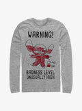 Disney Lilo & Stitch Warning Drawing Sitch Long-Sleeve T-Shirt | Trending Graphic Tee For Fans