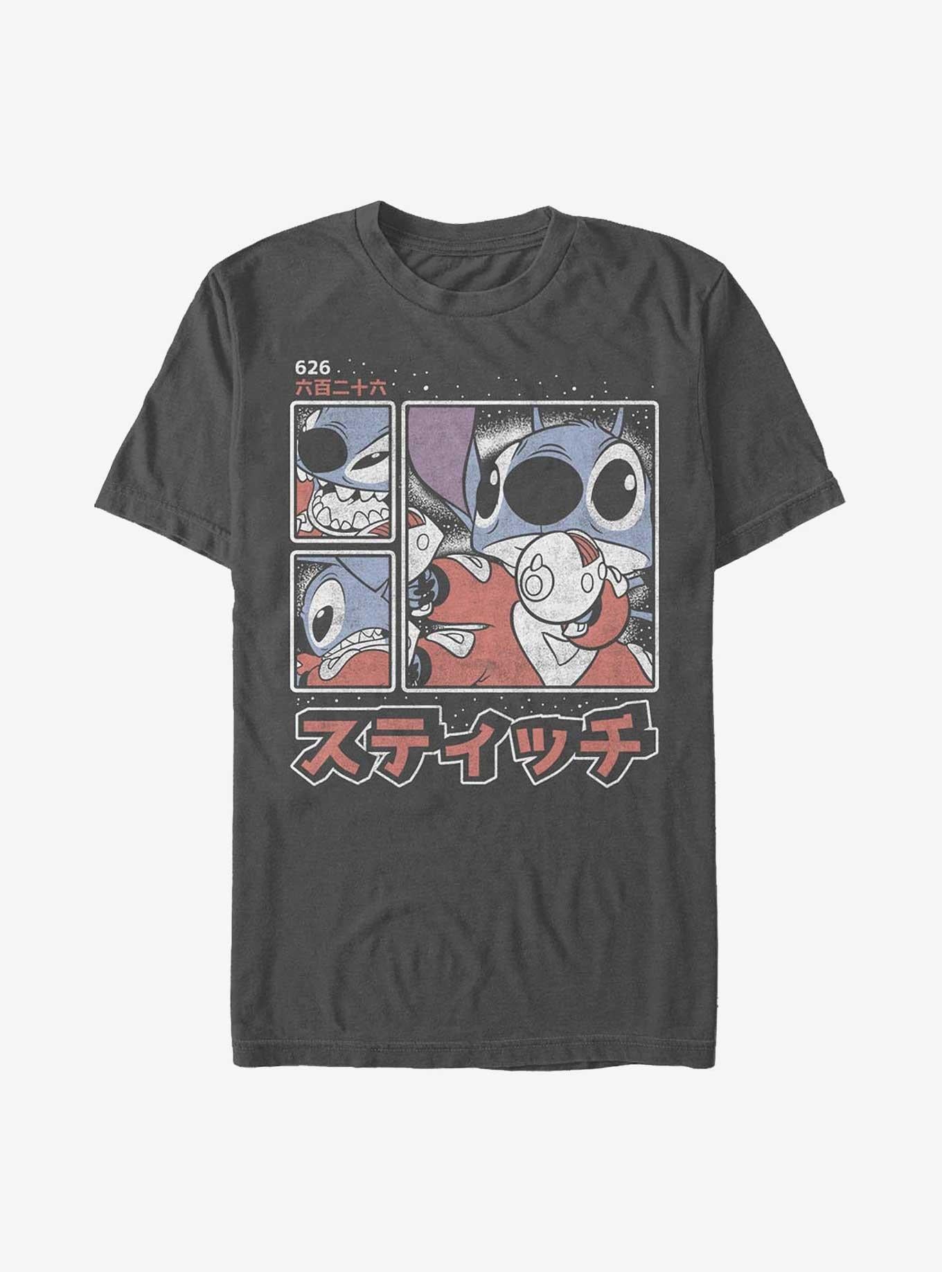 Disney Lilo & Stitch Japanese Text T-Shirt | Trending Graphic Tee For Fans