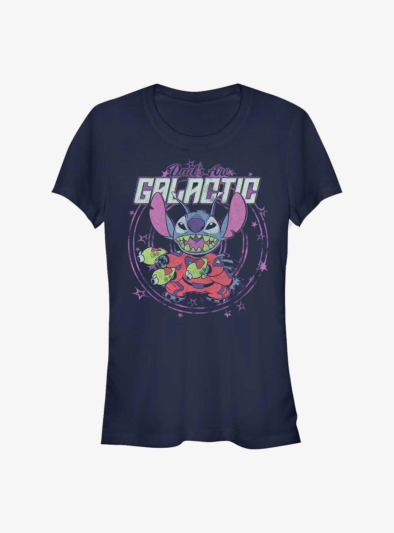 Disney Lilo & Stitch Dad's Are Galactic Girls T-Shirt | Trending Graphic Tee For Fans
