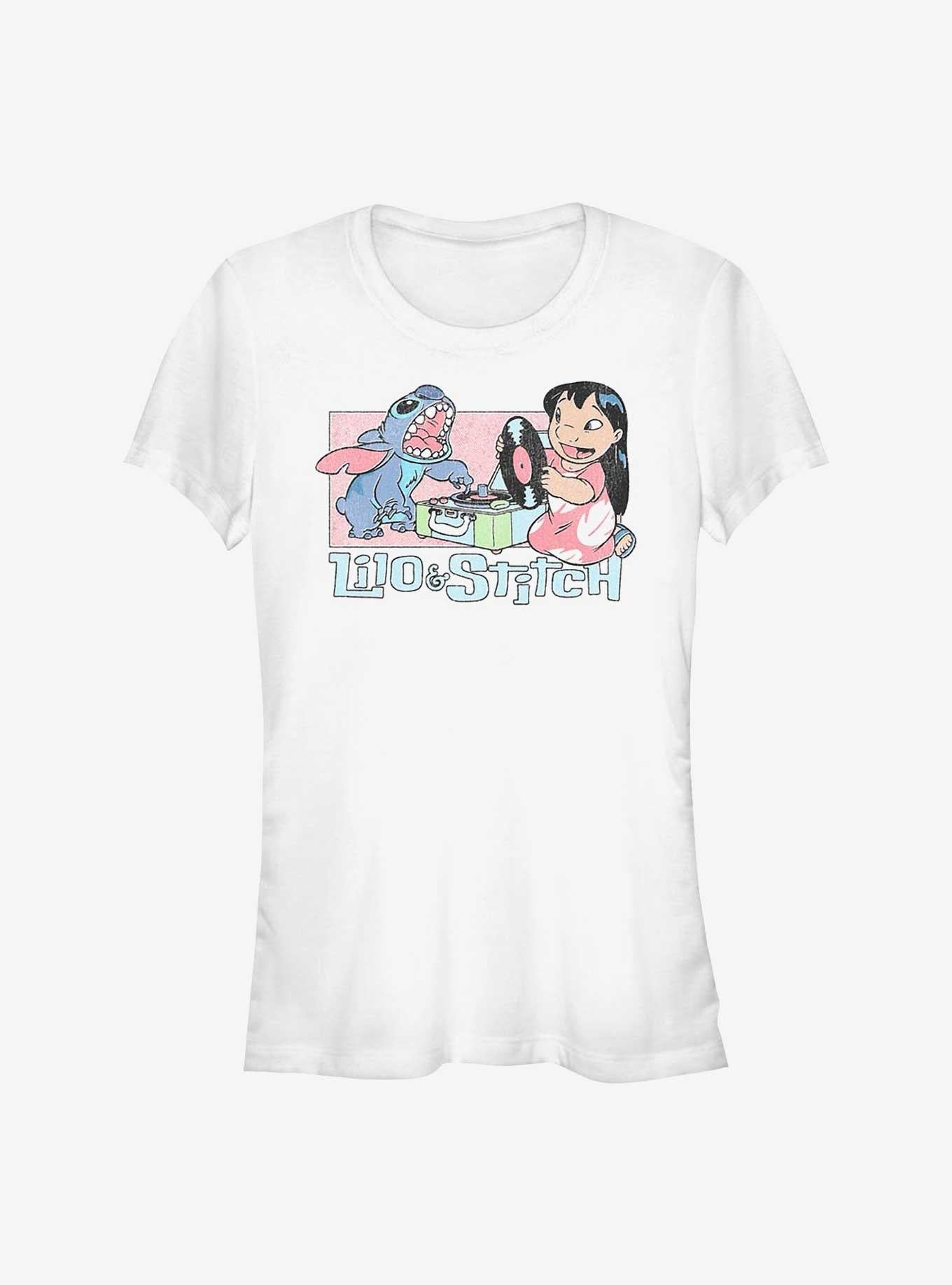 Disney Lilo & Stitch Duo Records Girls T-Shirt | Trending Graphic Tee For Fans