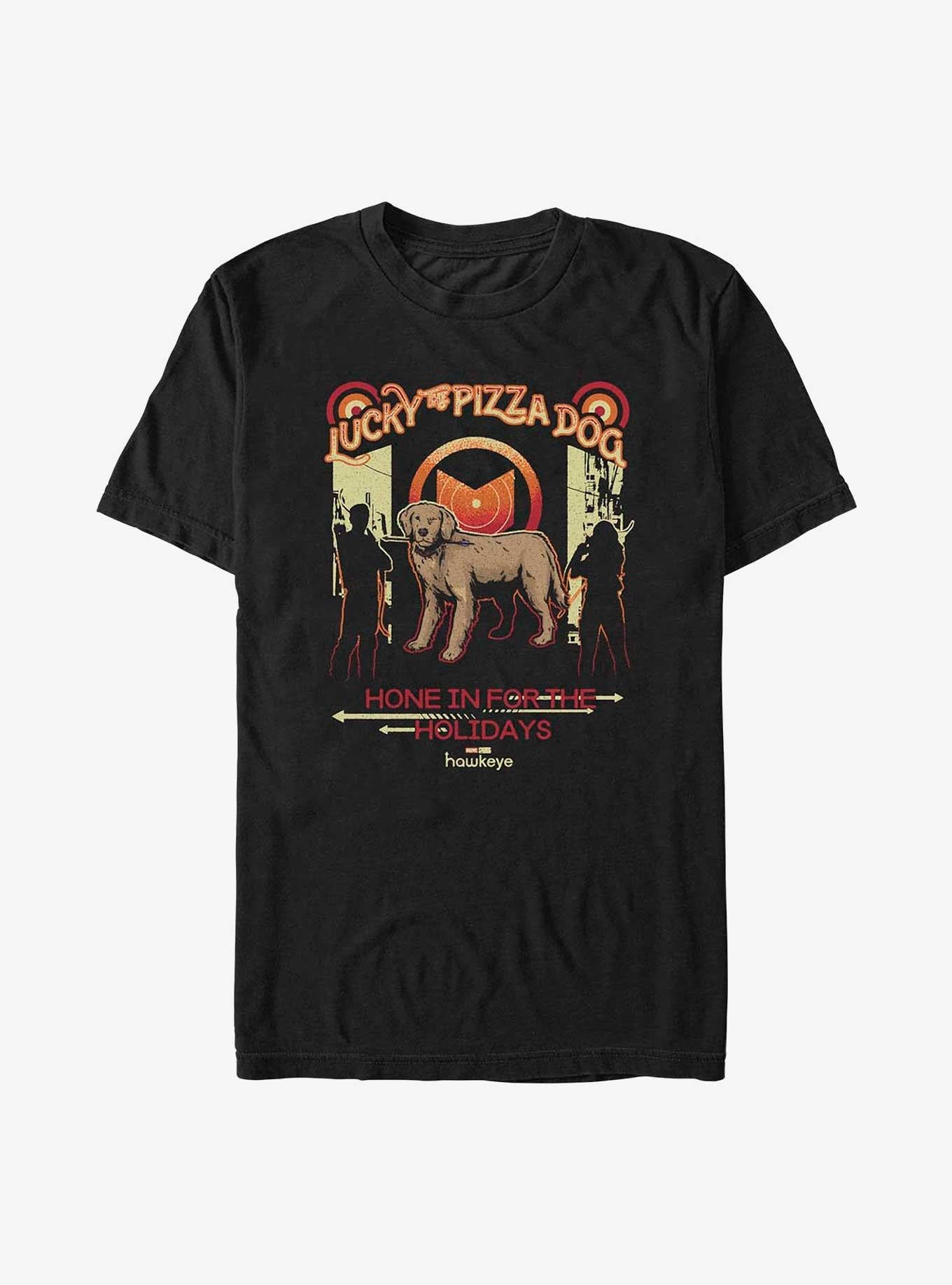 Marvel Hawkeye Lucky The Pizza Dog T-Shirt | Trending Graphic Tee For Fans