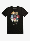 Chibi Characters Print on T-Shirt | Trending Graphic Tee For Fans