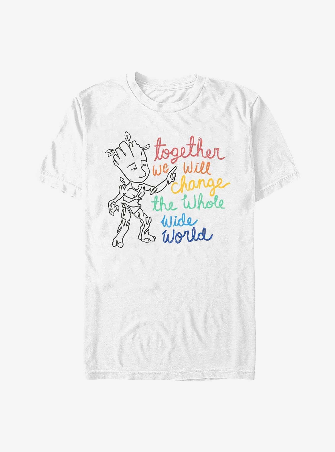 Marvel Guardians of the Galaxy Earth Day Groot Change Together T-Shirt | Trending Graphic Tee For Fans