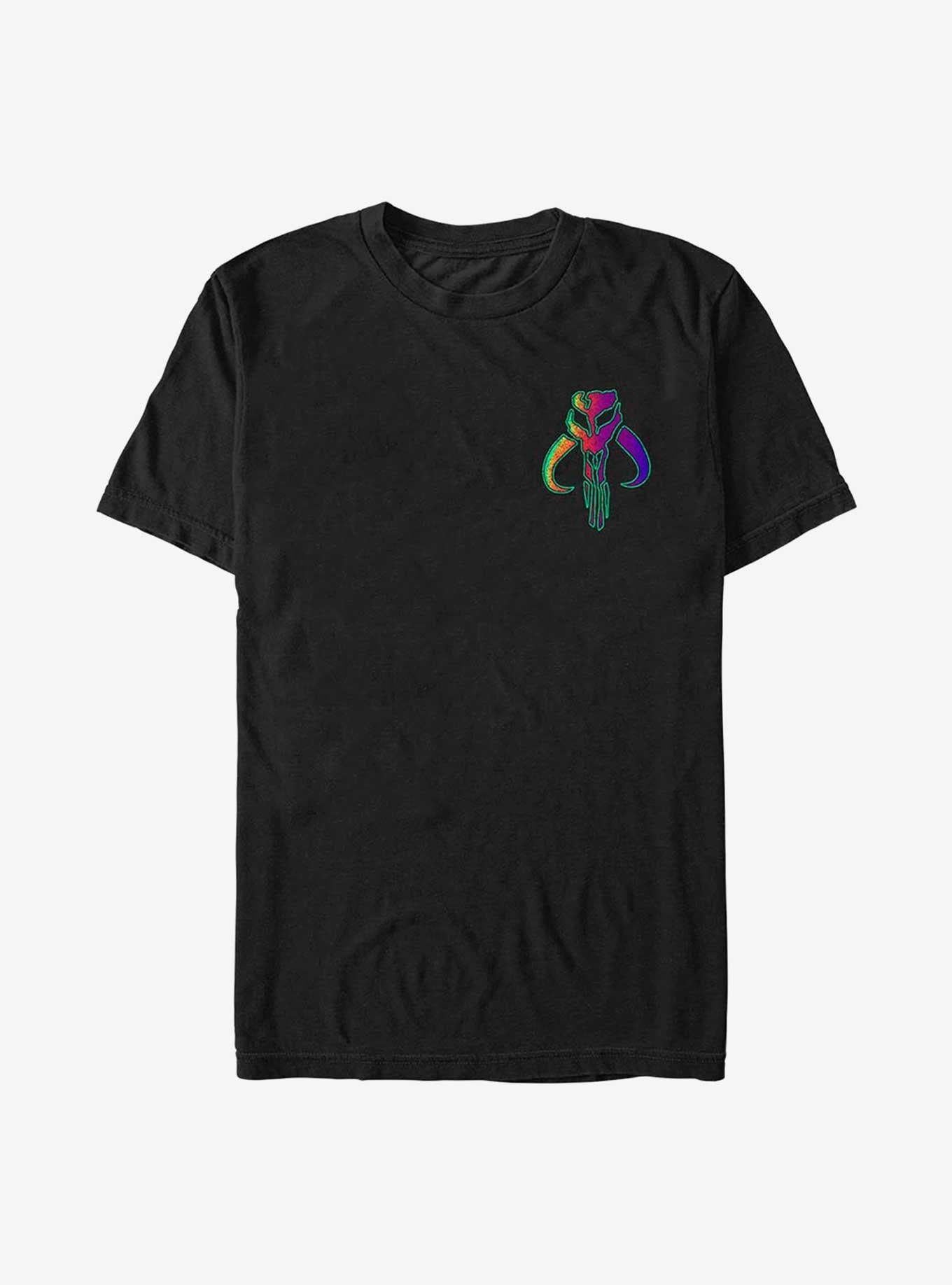 Star Wars The Mandalorian Neon Mythosaur Icon T-Shirt | Trending Graphic Tee For Fans