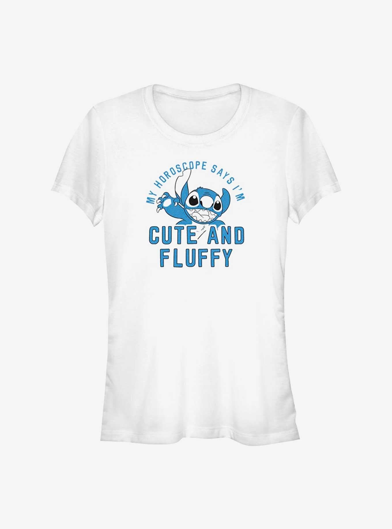 Disney Lilo & Stitch Fluffy And Cute Horoscope Girls T-Shirt | Trending Graphic Tee For Fans