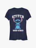 Disney Lilo & Stitch Good Vibes Girls T-Shirt | Trending Graphic Tee For Fans