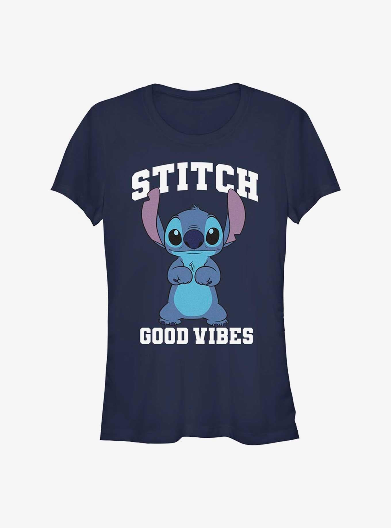 Disney Lilo & Stitch Good Vibes Girls T-Shirt | Trending Graphic Tee For Fans