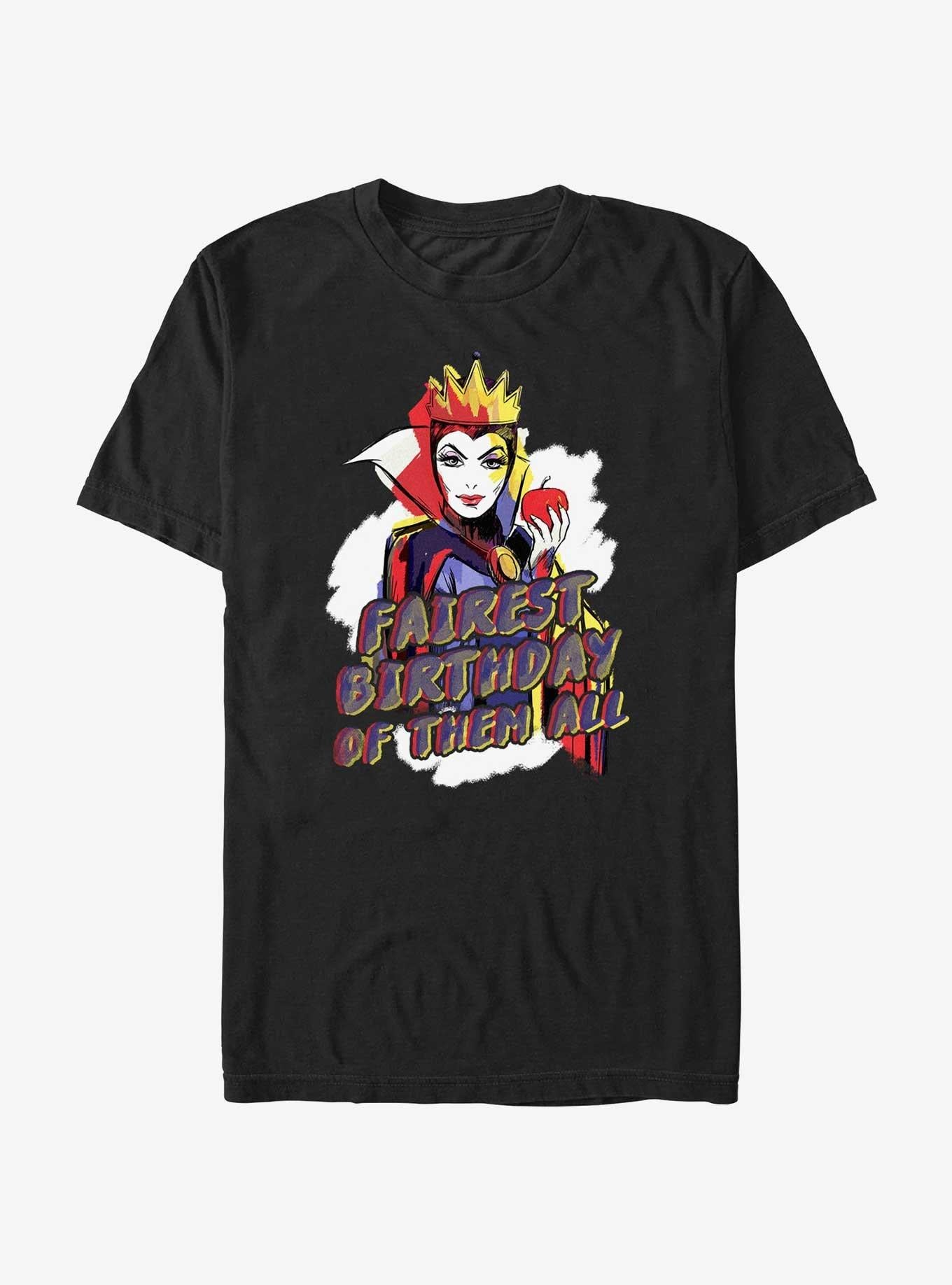 Disney Snow White and the Seven Dwarfs Fairest Birthday Queen T-Shirt | Trending Graphic Tee For Fans