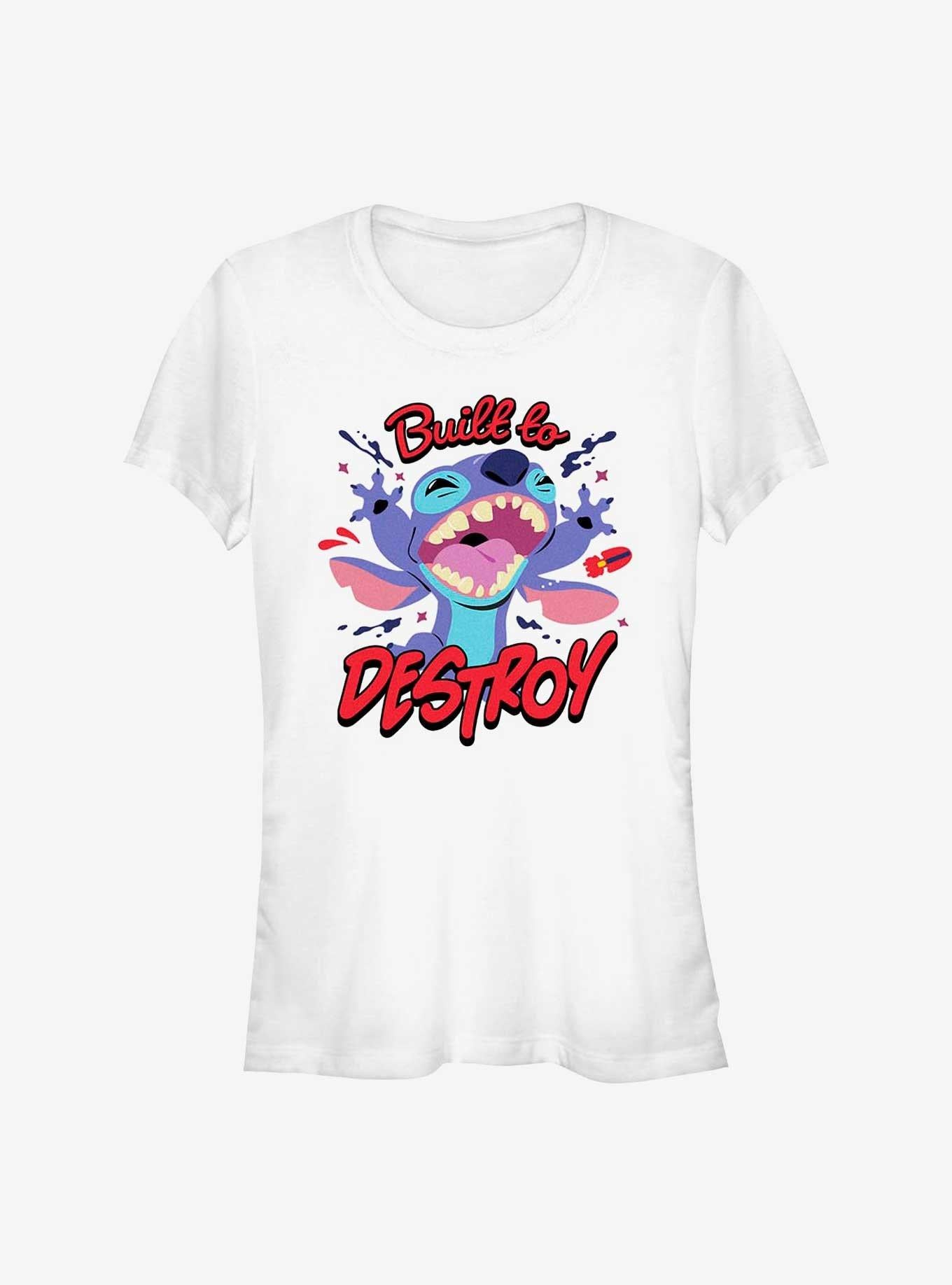 Disney Lilo & Stitch Built To Destroy Girls T-Shirt | Trending Graphic Tee For Fans
