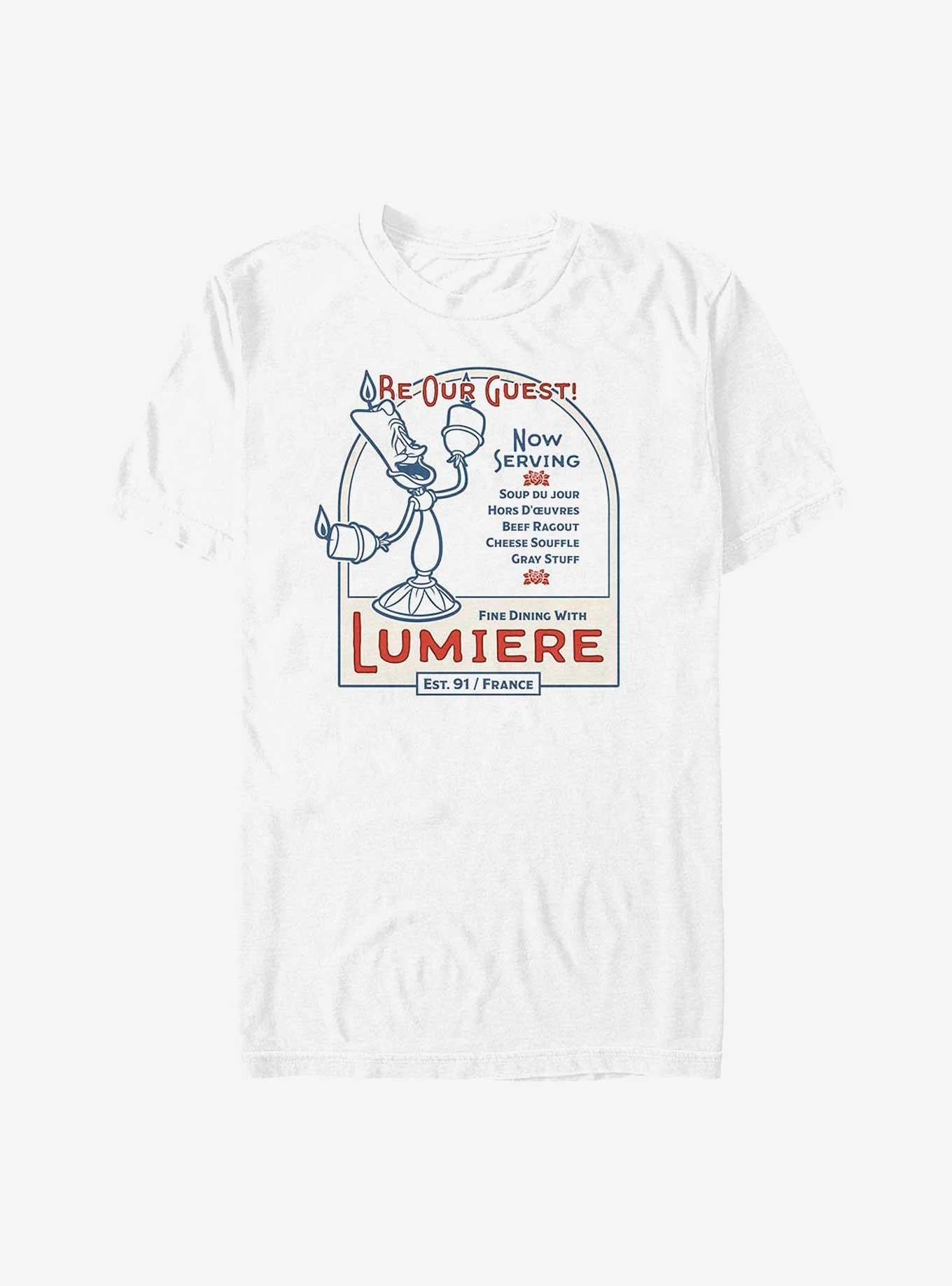 Disney Beauty and the Beast Lumiere Be Our Guest T-Shirt | Trending Graphic Tee For Fans