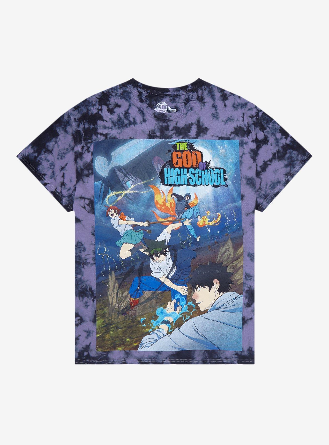 The God Of High School Characters Fighting Tie-Dye T-Shirt | Trending Graphic Tee For Fans