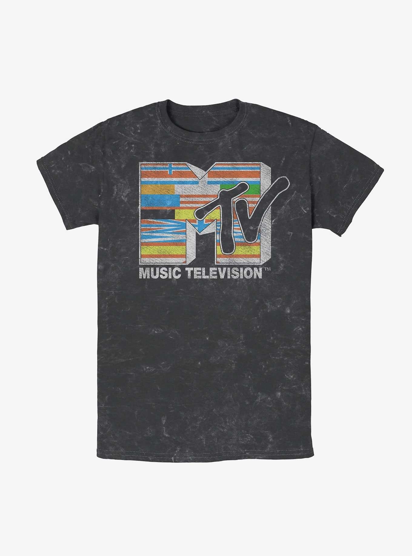 MTV Flag MTV Logo Mineral Wash T-Shirt | Trending Graphic Tee For Fans