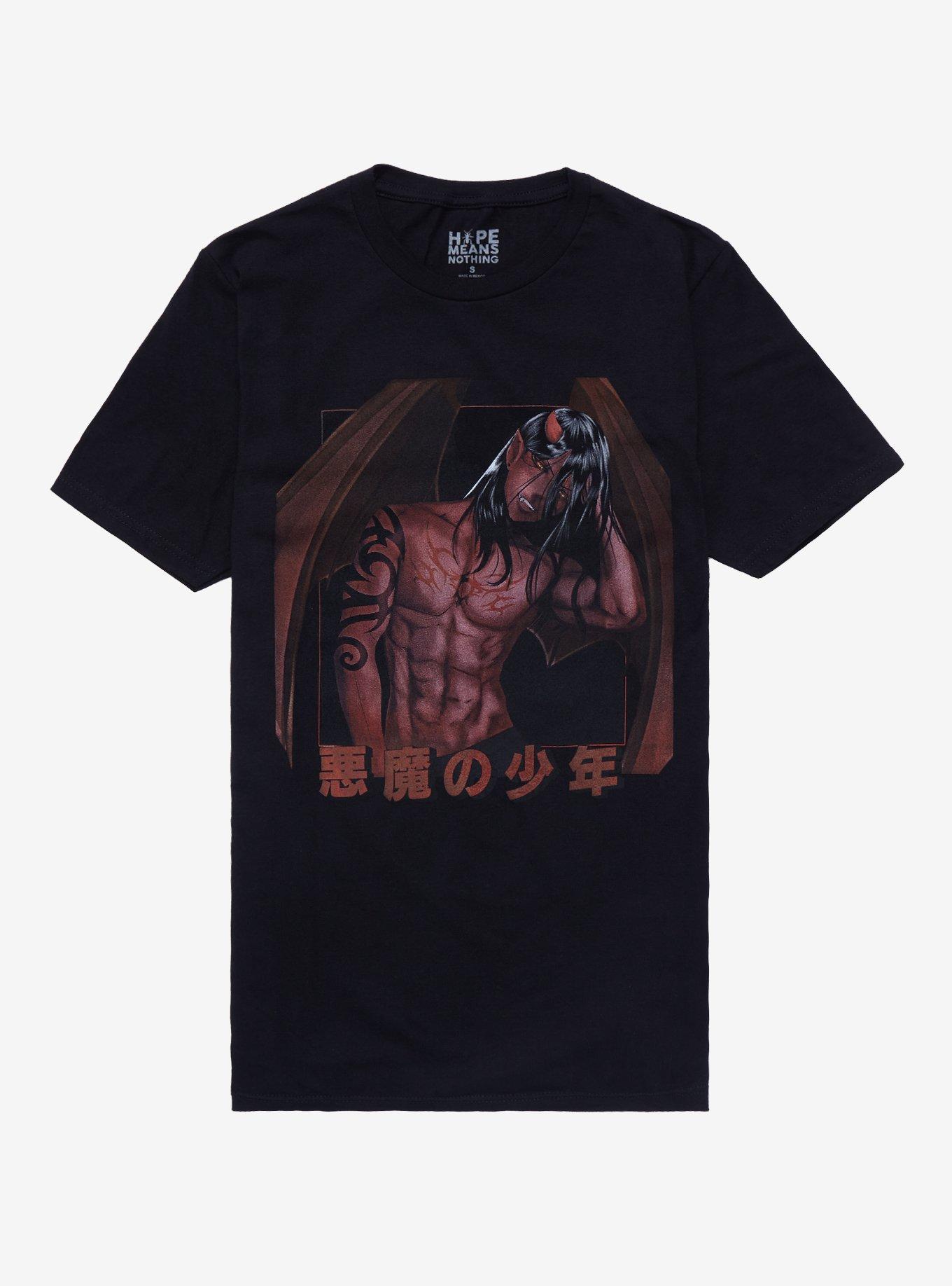 Demon Anime Babe Boyfriend Fit Girls T-Shirt | Trending Graphic Tee For Fans