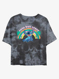 Disney Lilo & Stitch Cute But Crazy Tie-Dye Girls Crop T-Shirt | Trending Graphic Tee For Fans