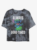 Disney Lilo & Stitch Always Good Times Tie-Dye Girls Crop T-Shirt | Trending Graphic Tee For Fans
