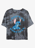 Disney Lilo & Stitch I Don't Do Mornings Tie-Dye Girls Crop T-Shirt | Trending Graphic Tee For Fans