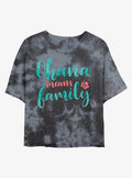 Disney Lilo & Stitch Ohana Means Family Tie-Dye Girls Crop T-Shirt | Trending Graphic Tee For Fans