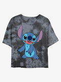 Disney Lilo & Stitch Pose Tie-Dye Girls Crop T-Shirt | Trending Graphic Tee For Fans