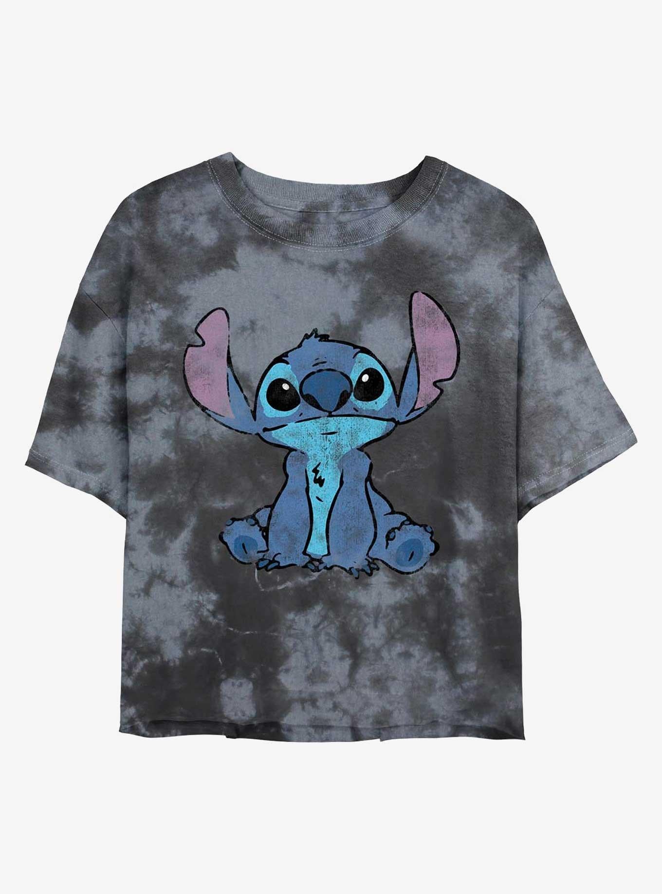 Disney Lilo & Stitch Simply Stitch Tie-Dye Girls Crop T-Shirt | Trending Graphic Tee For Fans