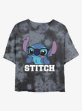Disney Lilo & Stitch Smart Stitch Tie-Dye Girls Crop T-Shirt | Trending Graphic Tee For Fans