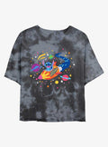 Disney Lilo & Stitch Rocket Space Adventure Tie-Dye Girls Crop T-Shirt | Trending Graphic Tee For Fans
