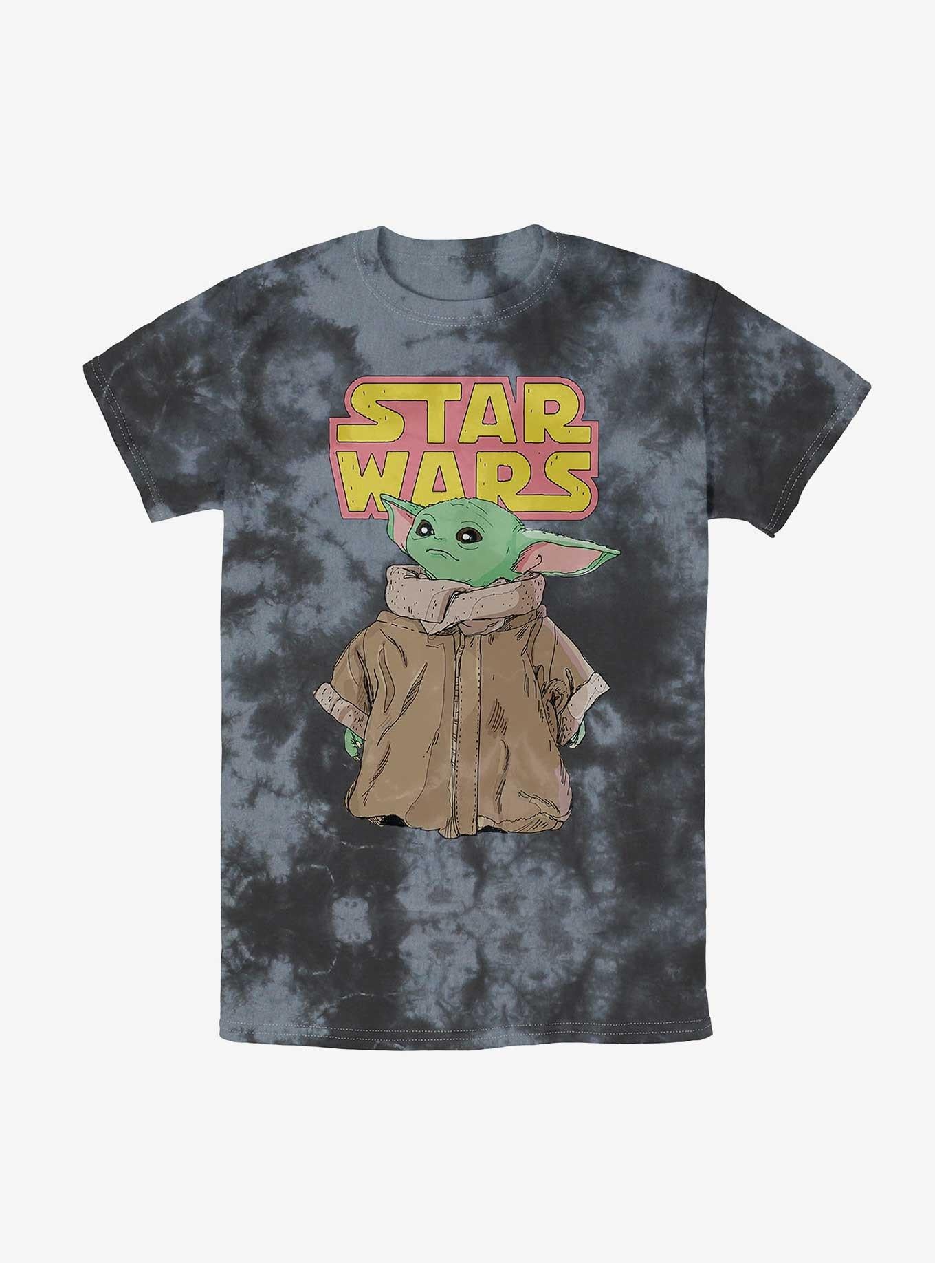 Star Wars The Mandalorian Logo Child Gaze Tie-Dye T-Shirt | Trending Graphic Tee For Fans