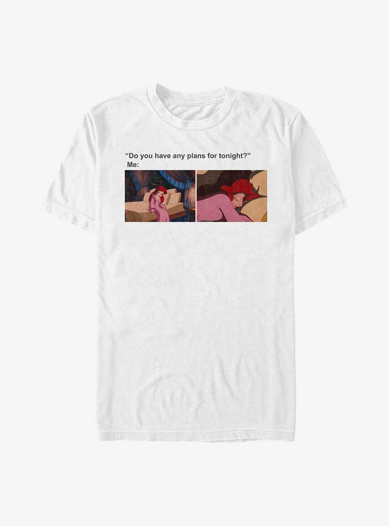 Disney The Little Mermaid Ariel Night Plans T-Shirt | Trending Graphic Tee For Fans