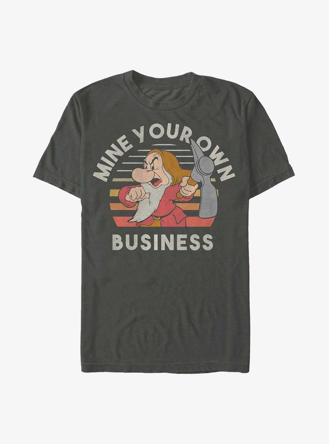 Disney Snow White and the Seven Dwarfs Grumpy Mine Your Own Business T-Shirt | Trending Graphic Tee For Fans