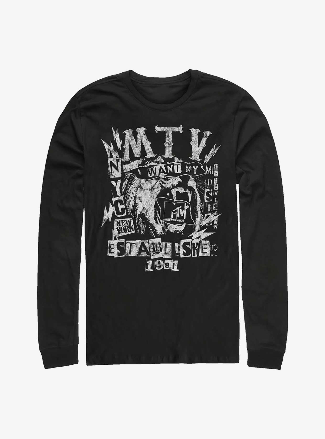 MTV Punk Lion Poster Logo Long-Sleeve T-Shirt | Trending Graphic Tee For Fans