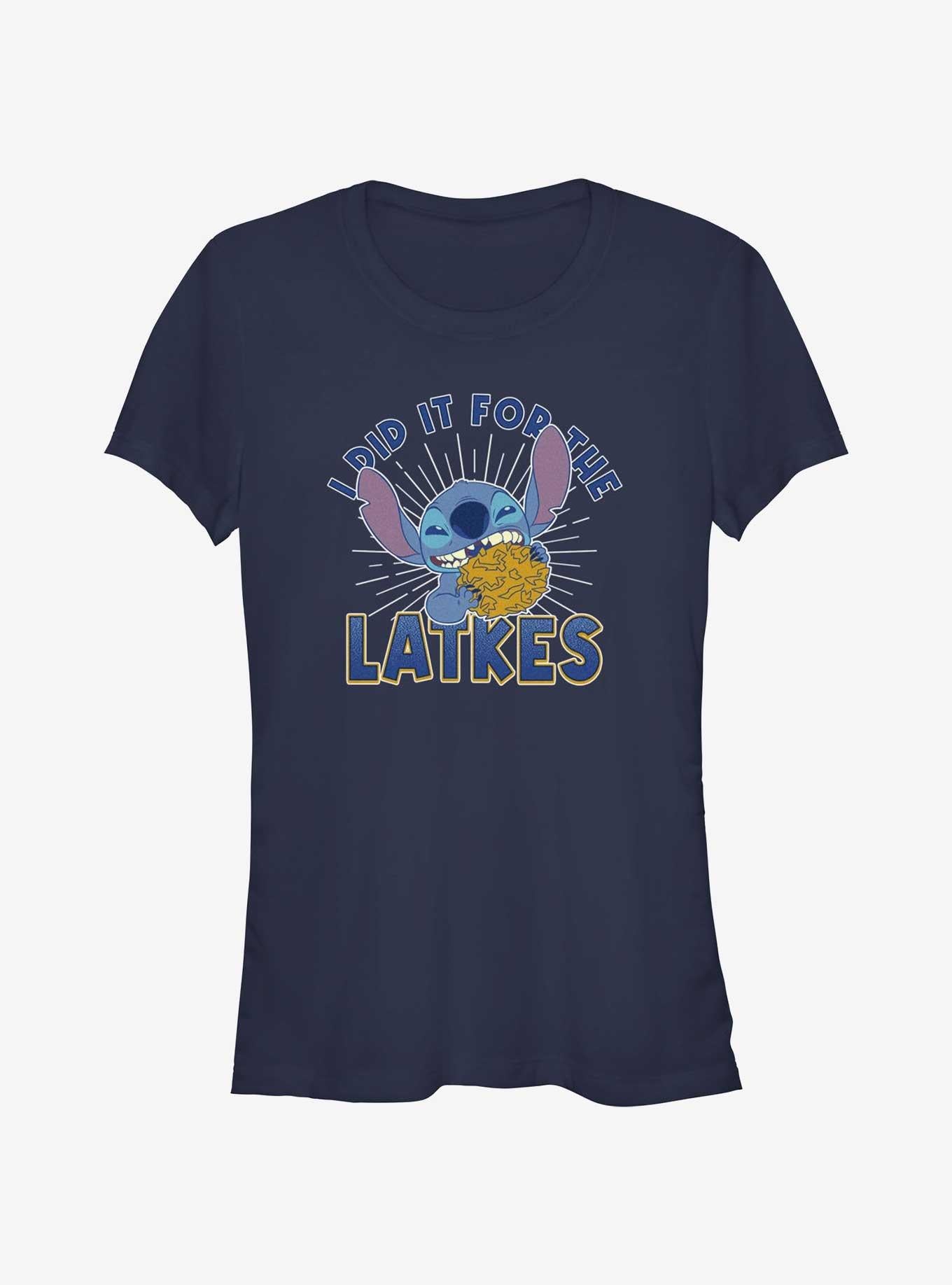 Disney Lilo & Stitch Did It For Hanukkah Latkes Girls T-Shirt | Trending Graphic Tee For Fans