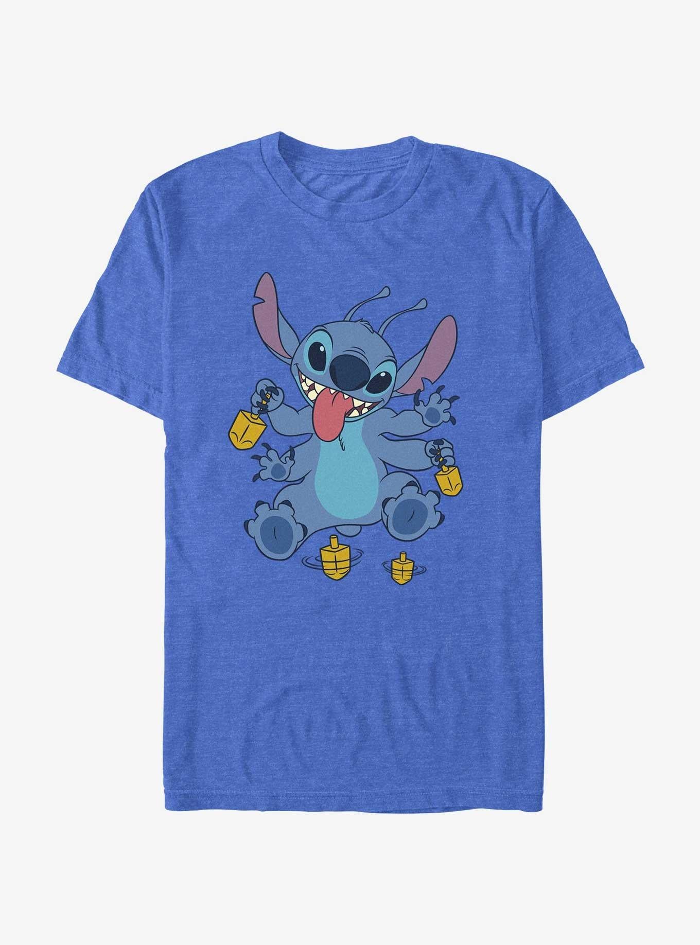 Disney Lilo & Stitch Hanukkah Spinning Dreidels T-Shirt | Trending Graphic Tee For Fans