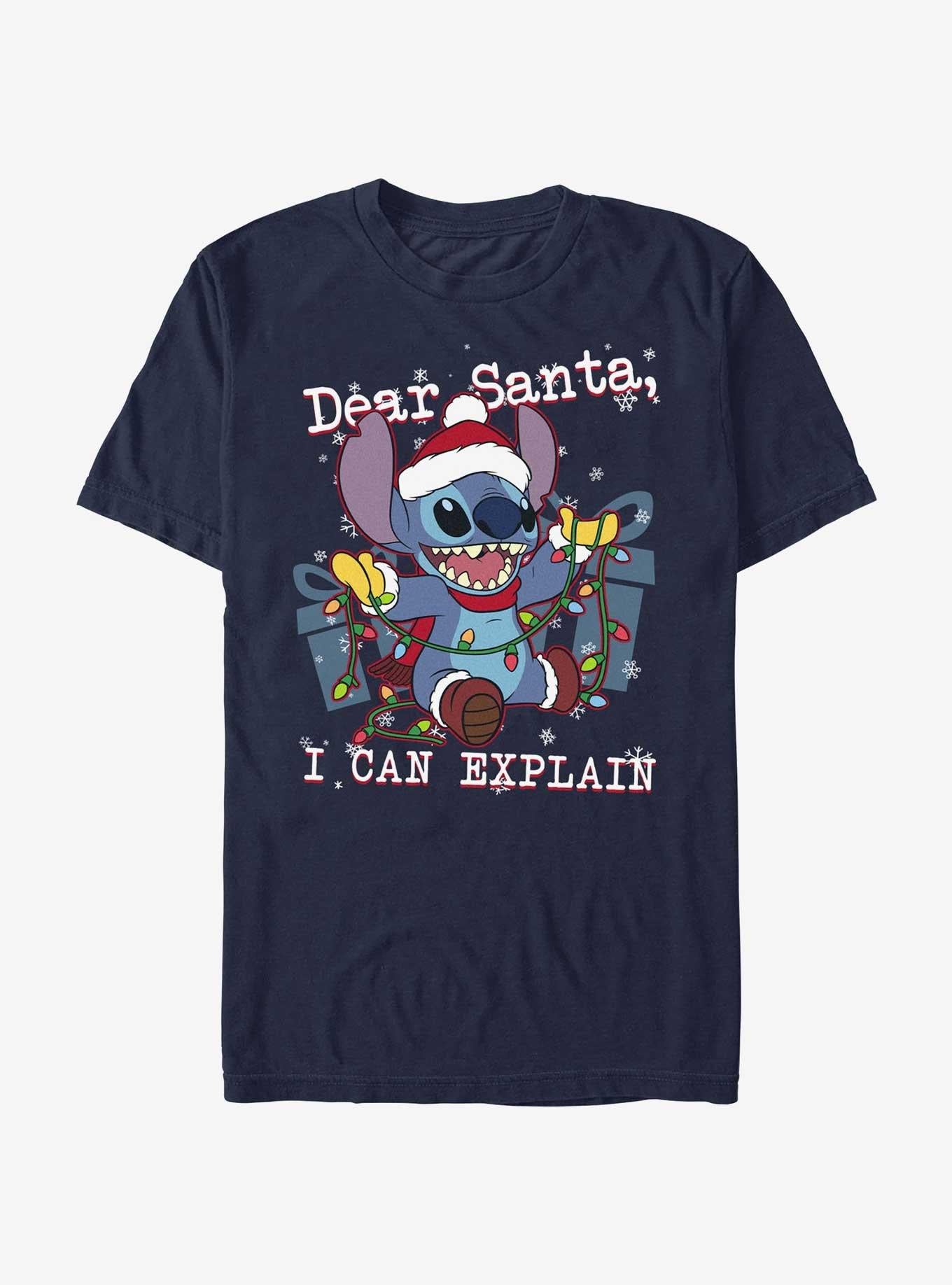 Disney Lilo & Stitch Dear Santa, I Can Explain Extra Soft T-Shirt | Trending Graphic Tee For Fans
