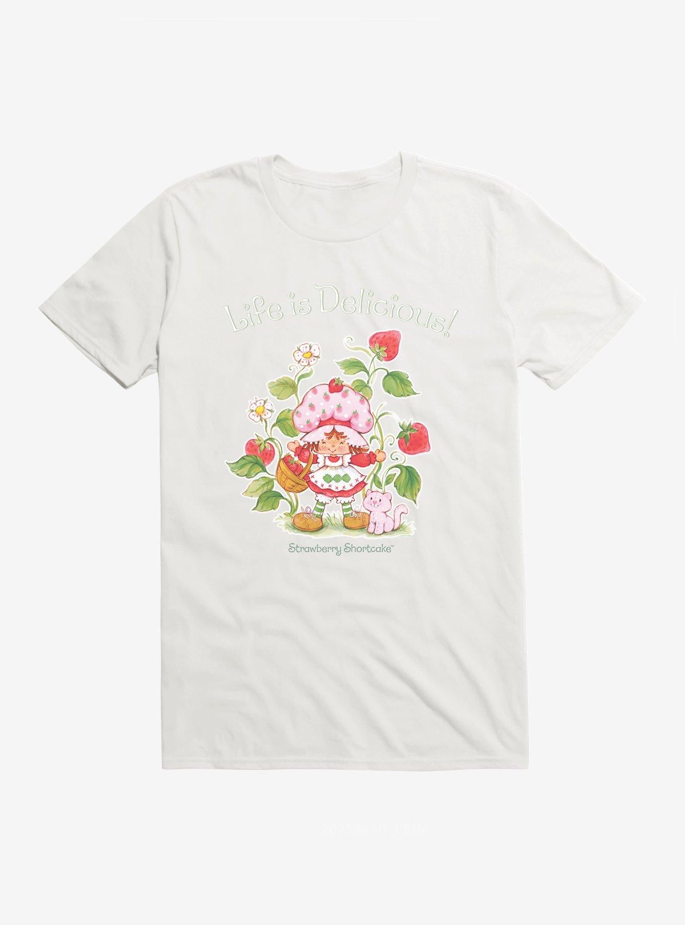 Strawberry Shortcake & Custard Life Is Delicious! T-Shirt | Trending Graphic Tee For Fans