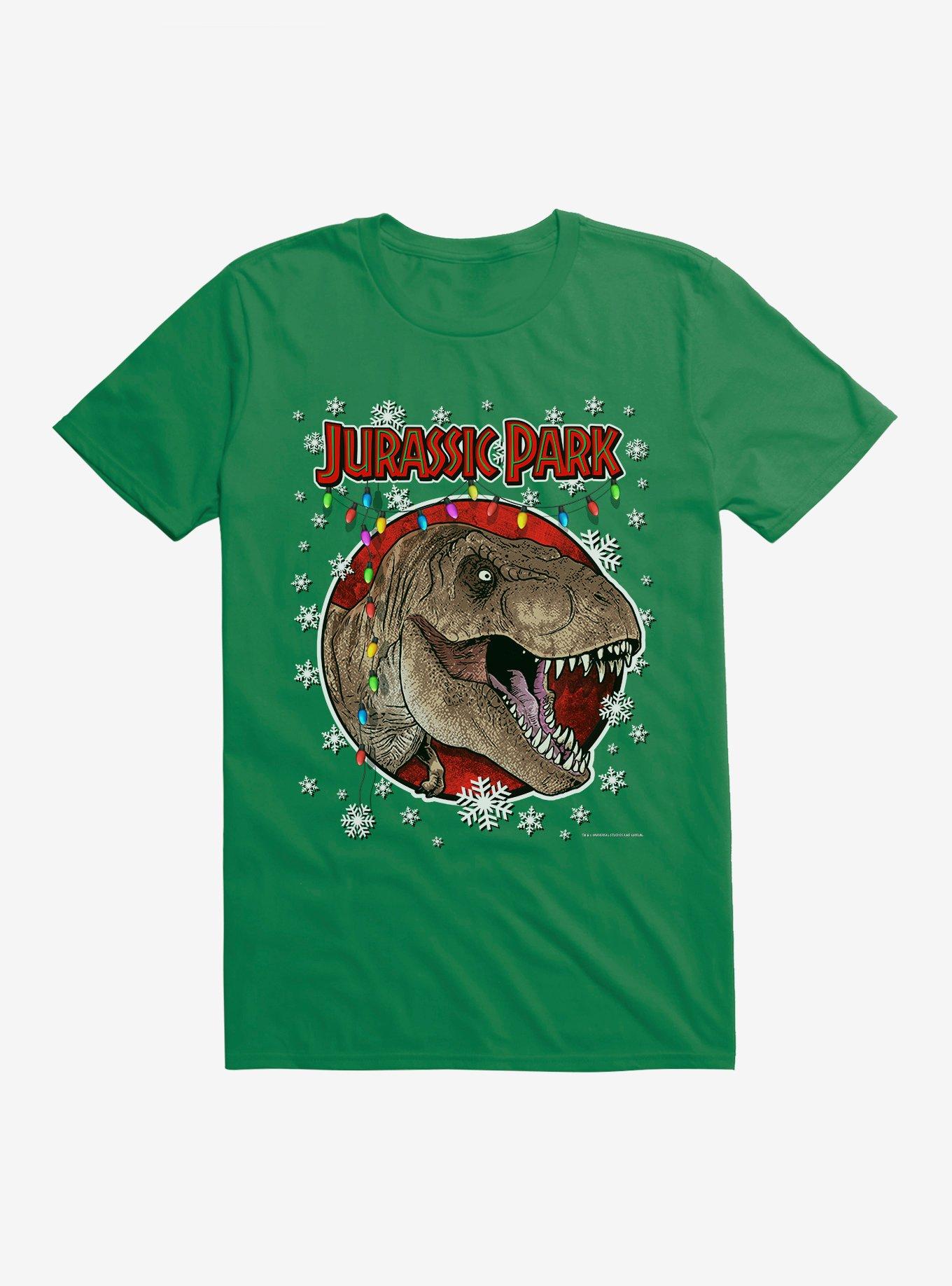 Jurassic Park Christmas Holiday T-Rex T-Shirt | Trending Graphic Tee For Fans