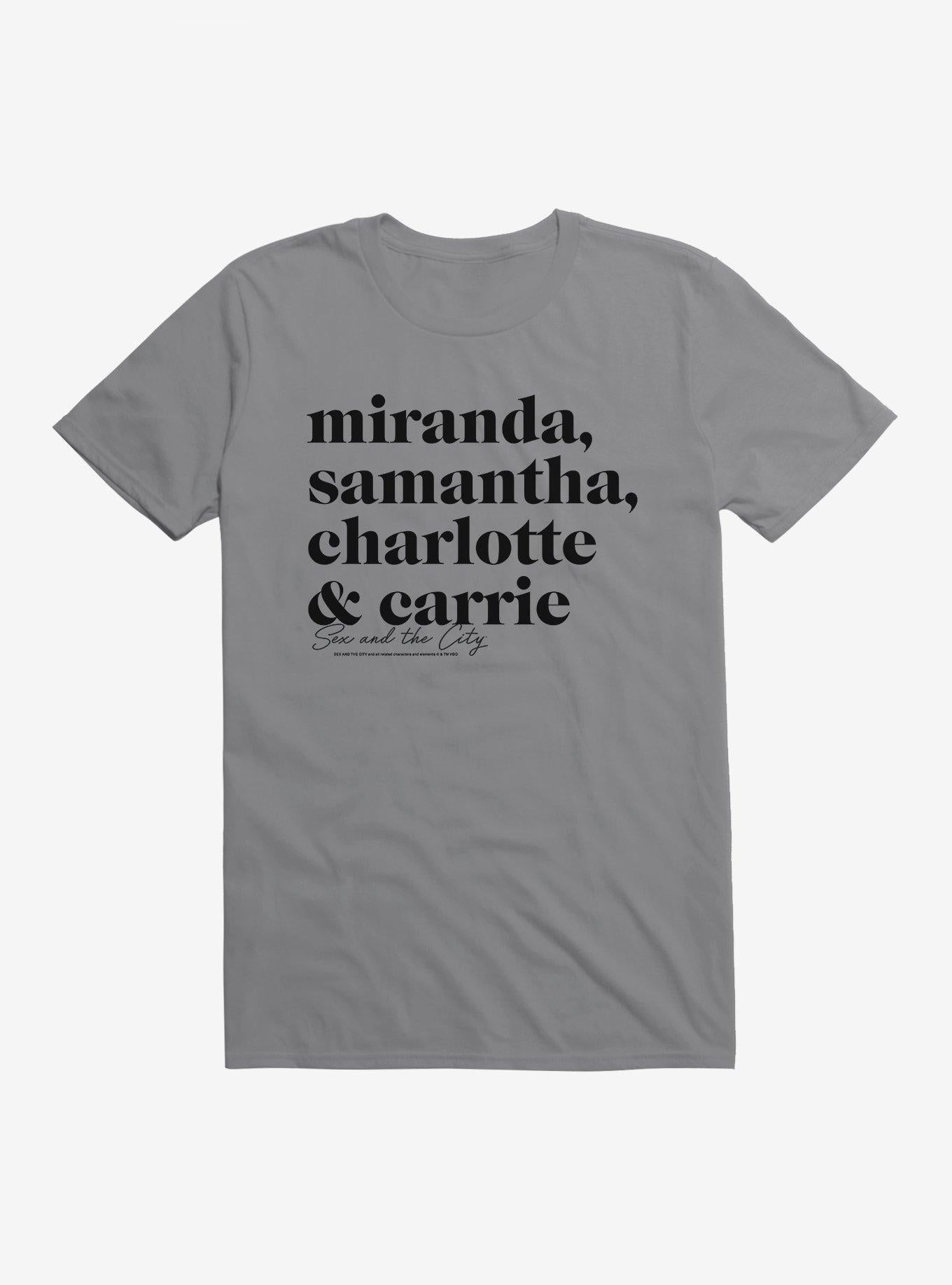 Sex And The City Names T-Shirt | Trending Graphic Tee For Fans