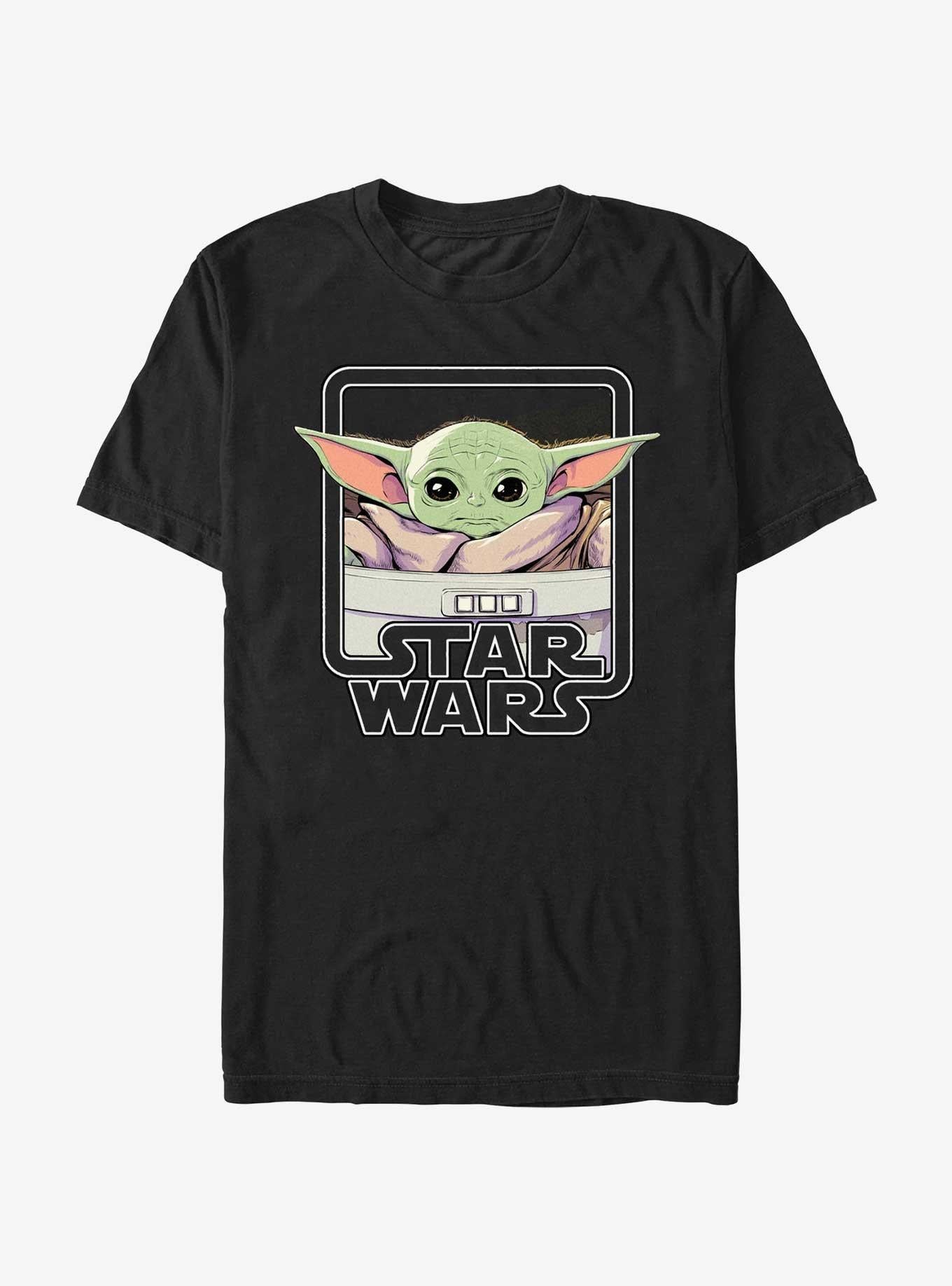 Star Wars The Mandalorian Grogu Framed Logo T-Shirt | Trending Graphic Tee For Fans